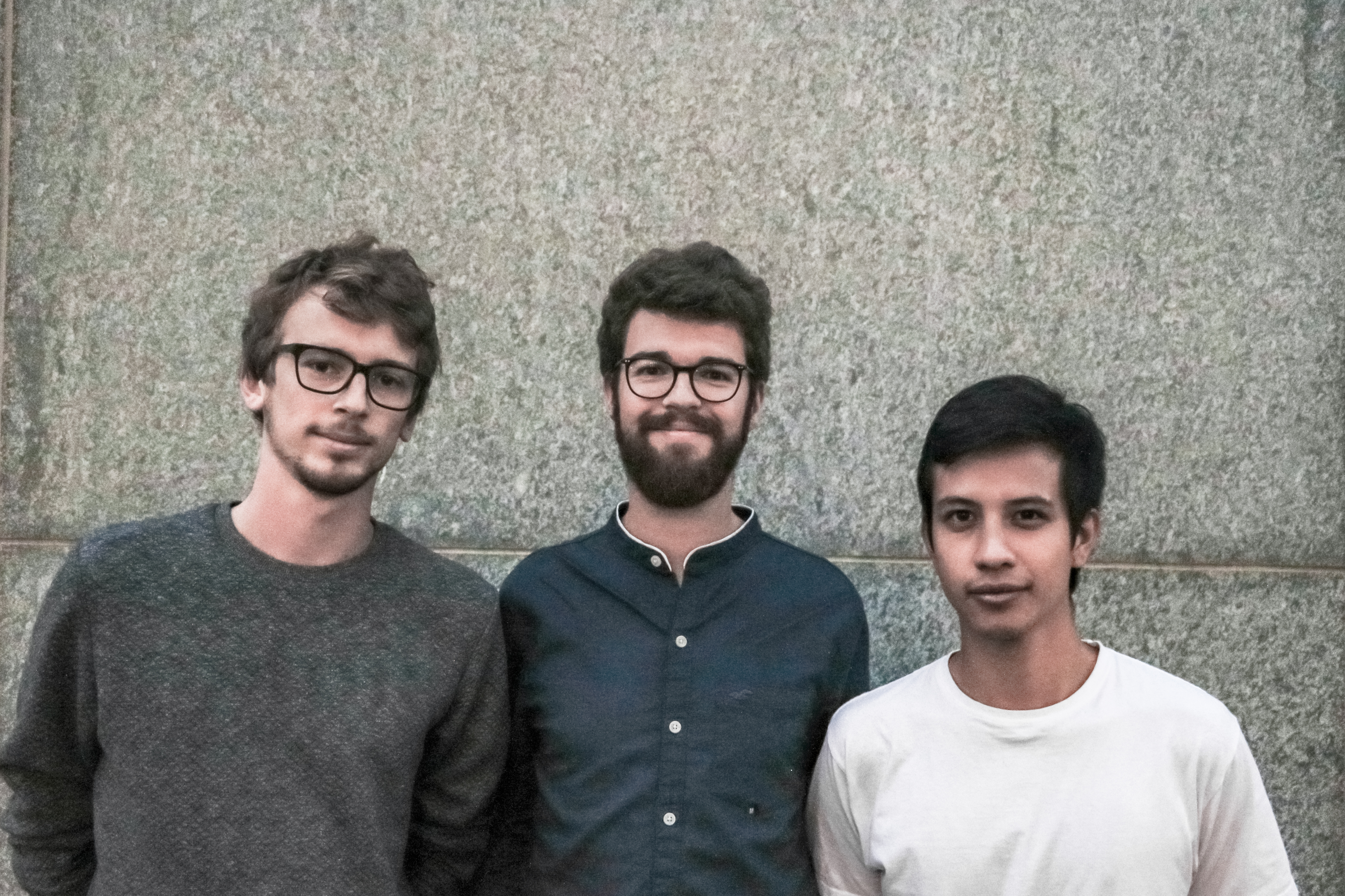 Portrait des auteurs. De gauche à droite: Nicolas Tappolet, Damien Greder, Luis Peña Torres.