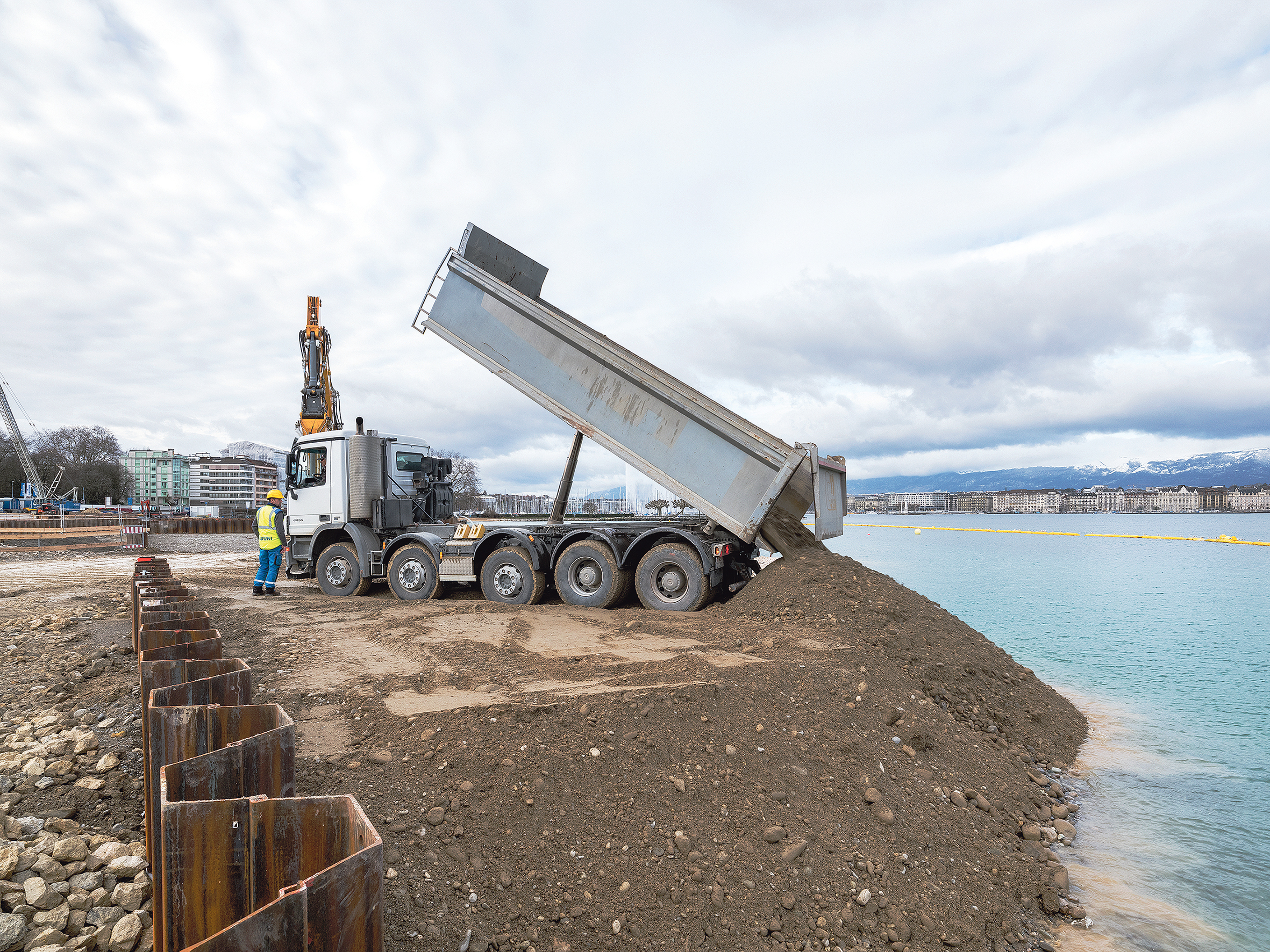 Chantier de la Plage publique des Eaux-Vives