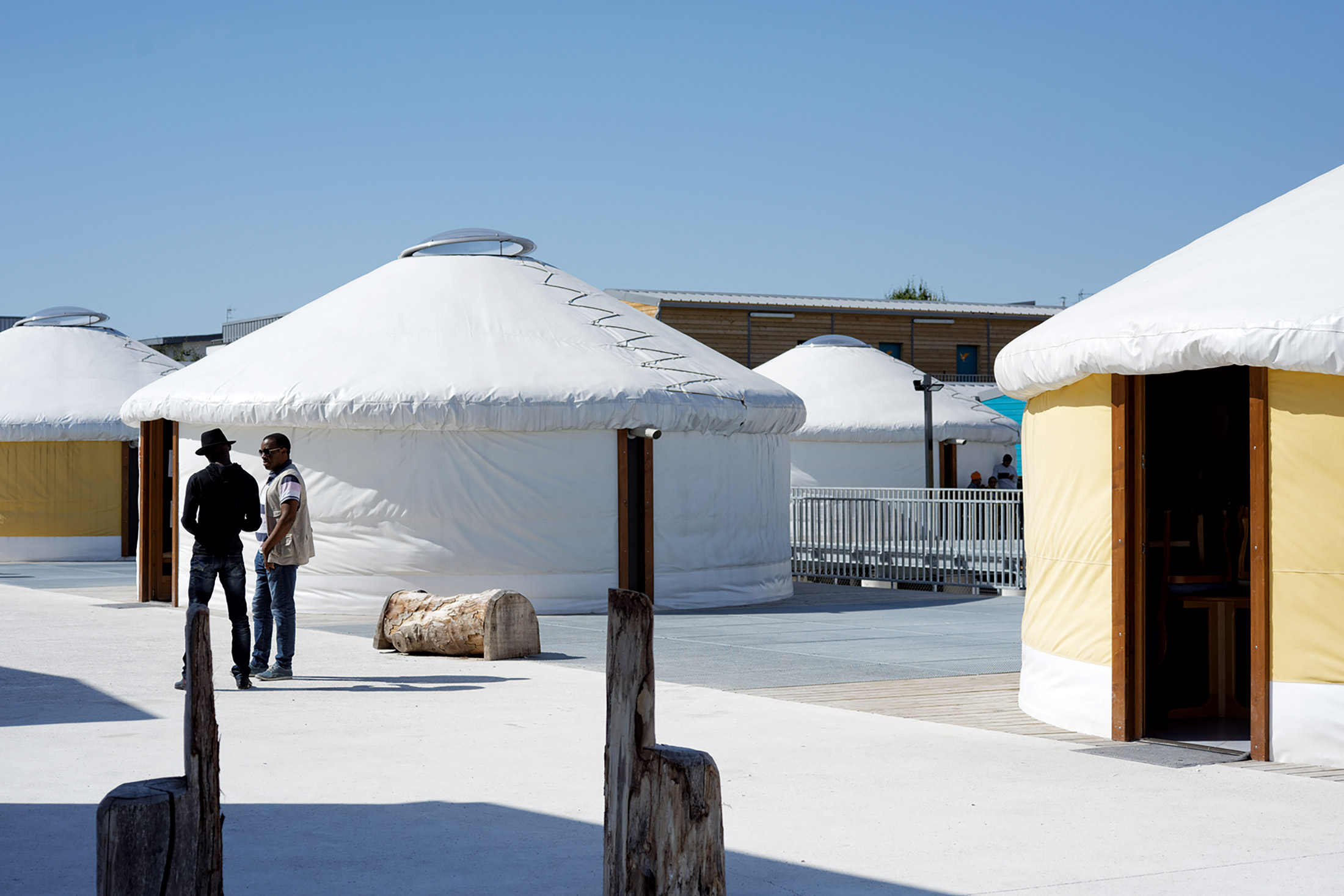 Particolare degli spazi comuni del Centro di accoglienza a Ivry-sur-Seine.