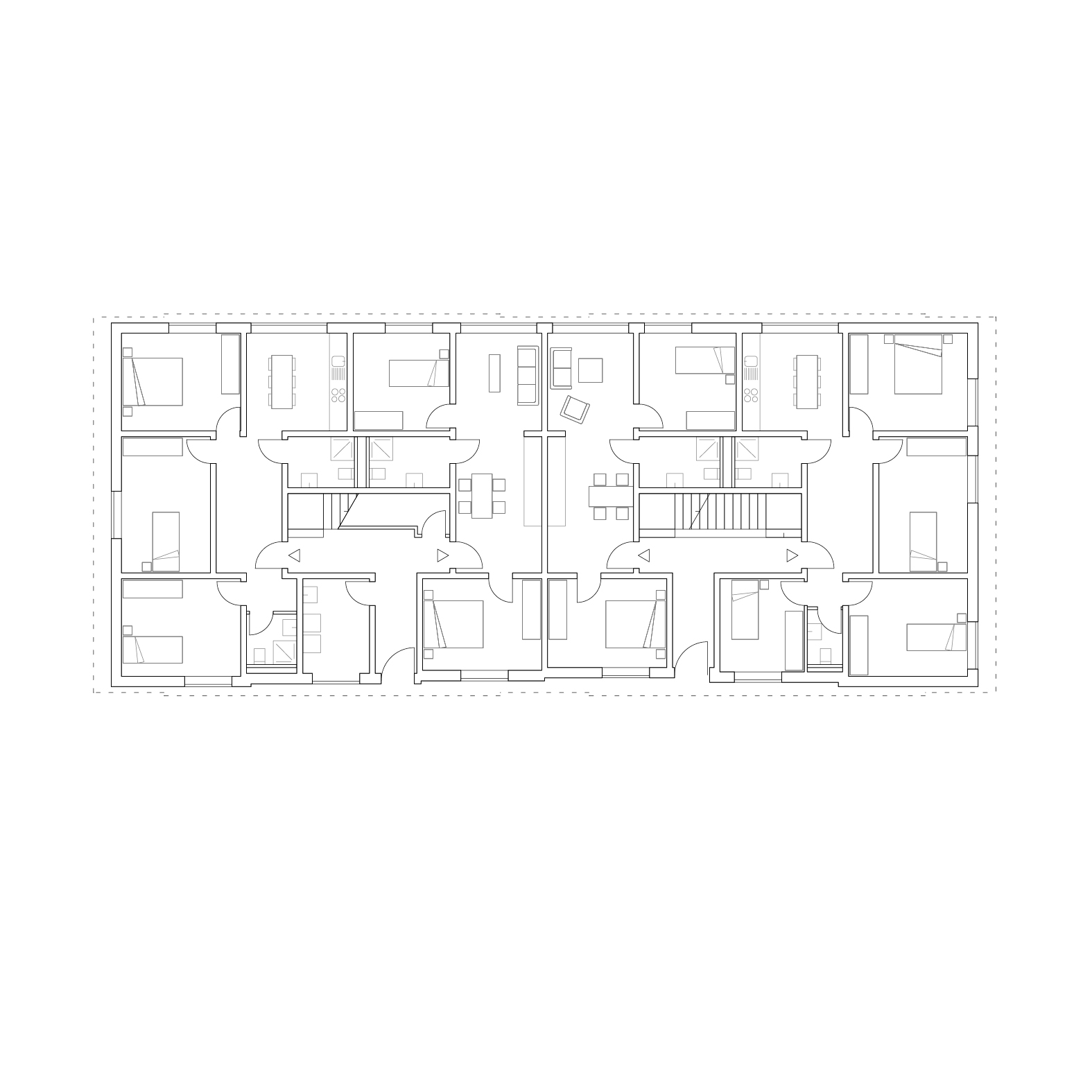 Pianta del piano terra della casa per la popolazione migrante.