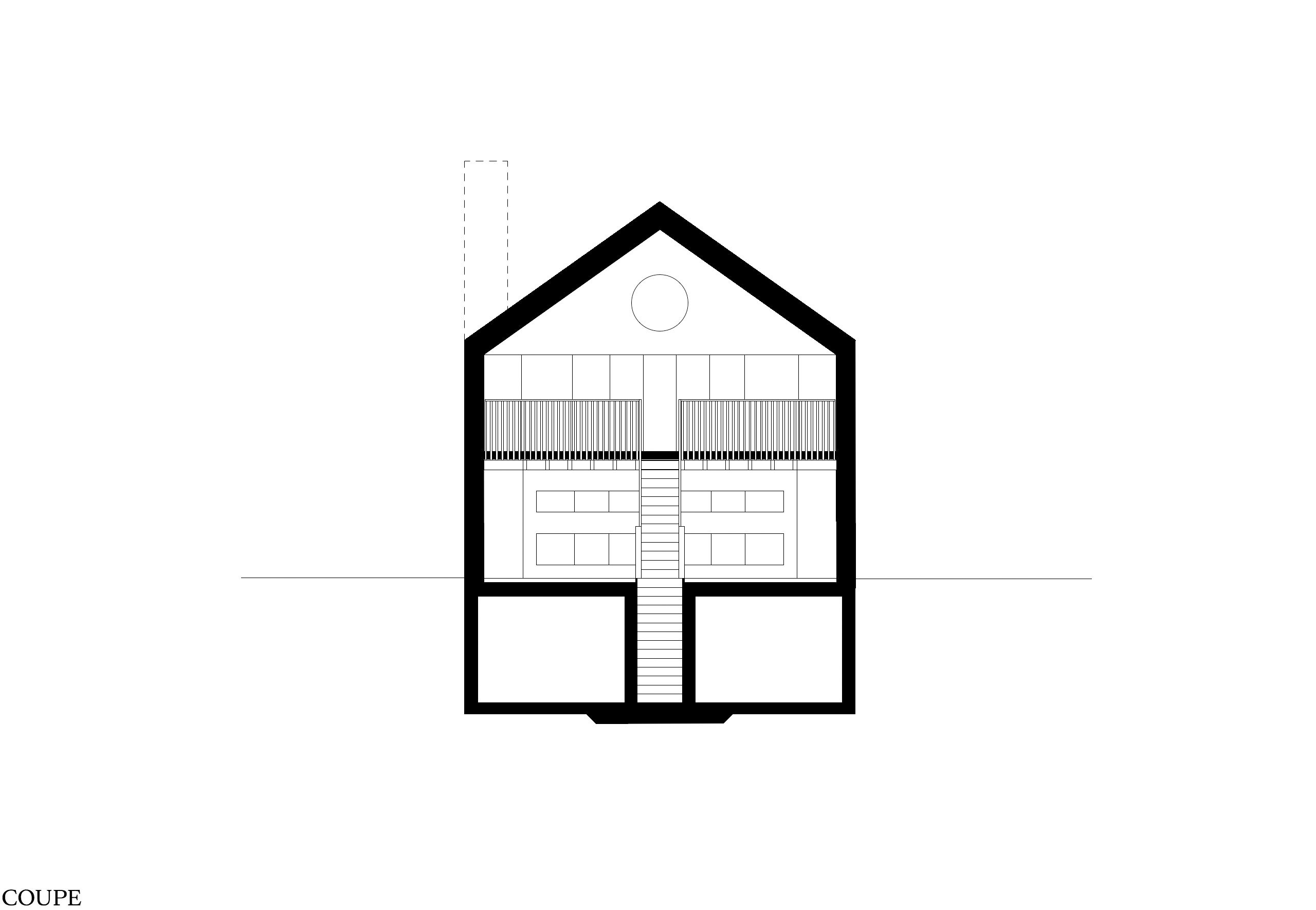 Coupe Maison à La Côte (VD) Architectes: Envar, Nyon Réalisation: 2016 Volume SIA 416: 786 m3 Coût CFC 2, 4 et 5: 825000.– TTC