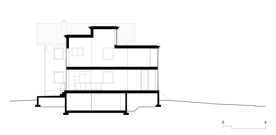 Coupe Maître de l’ouvrage: privé Architecte: Dreier+Frenzel, Lausanne Réalisation: 2016-2017 Cube sia 416: 1254 m3 Coûts CFC 1-9: 1 177 000 CHF TTC