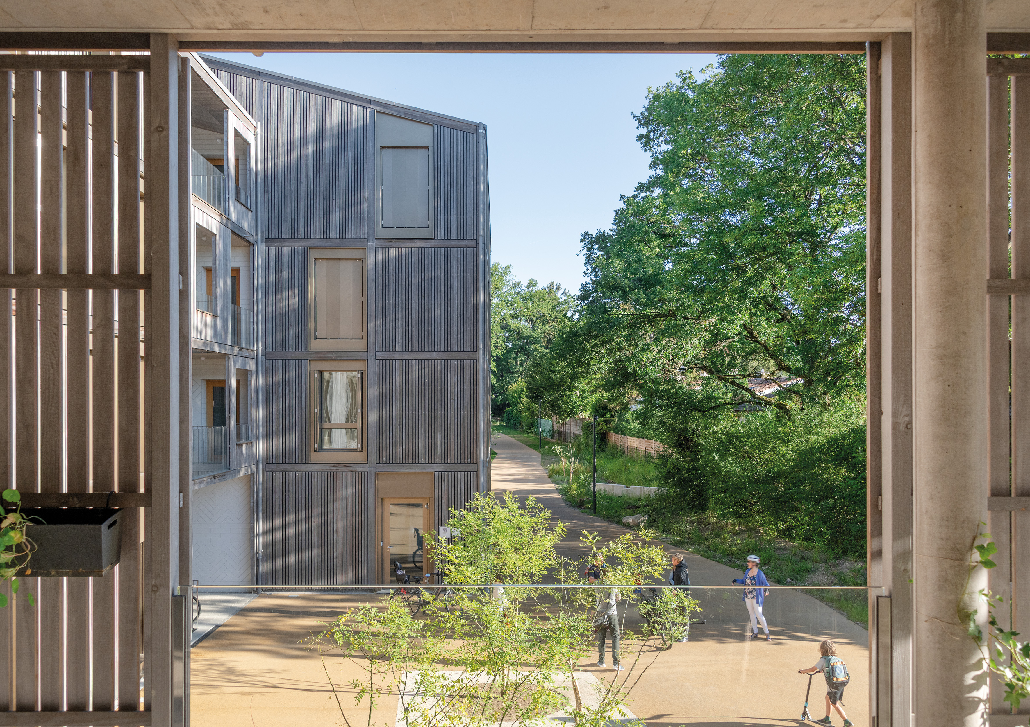 Placette vue depuis un pallier