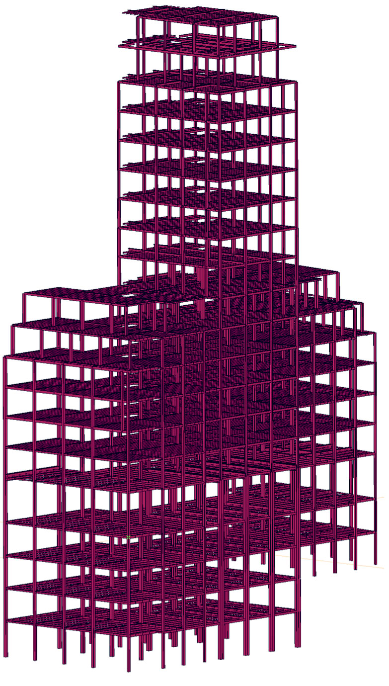 Modèles informatiques sans (a) ou avec (b) les murs (Ingeni SA)