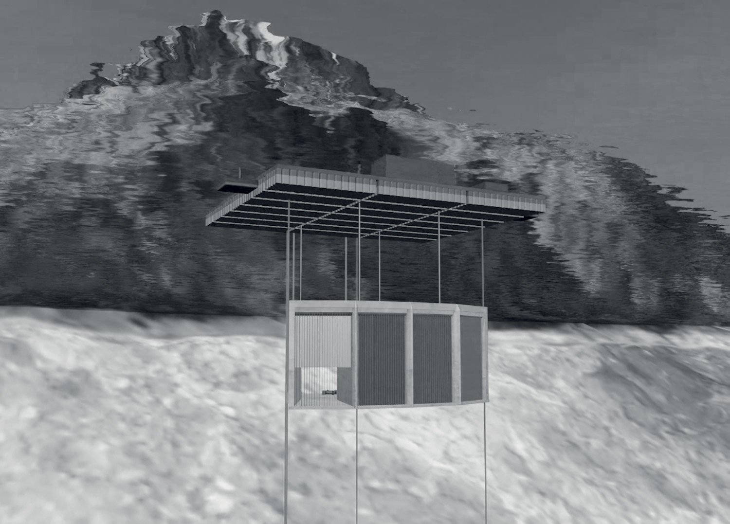 Vision schématique de la mise en place d’une prise d’eau .