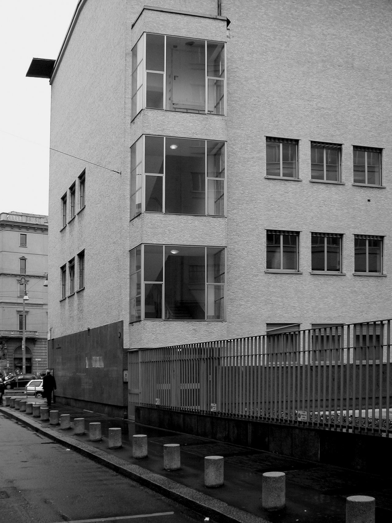 Veduta della scala di sicurezza della Sala Meili: la scala originale (Foto: archivio Broggi+Burckhardt)