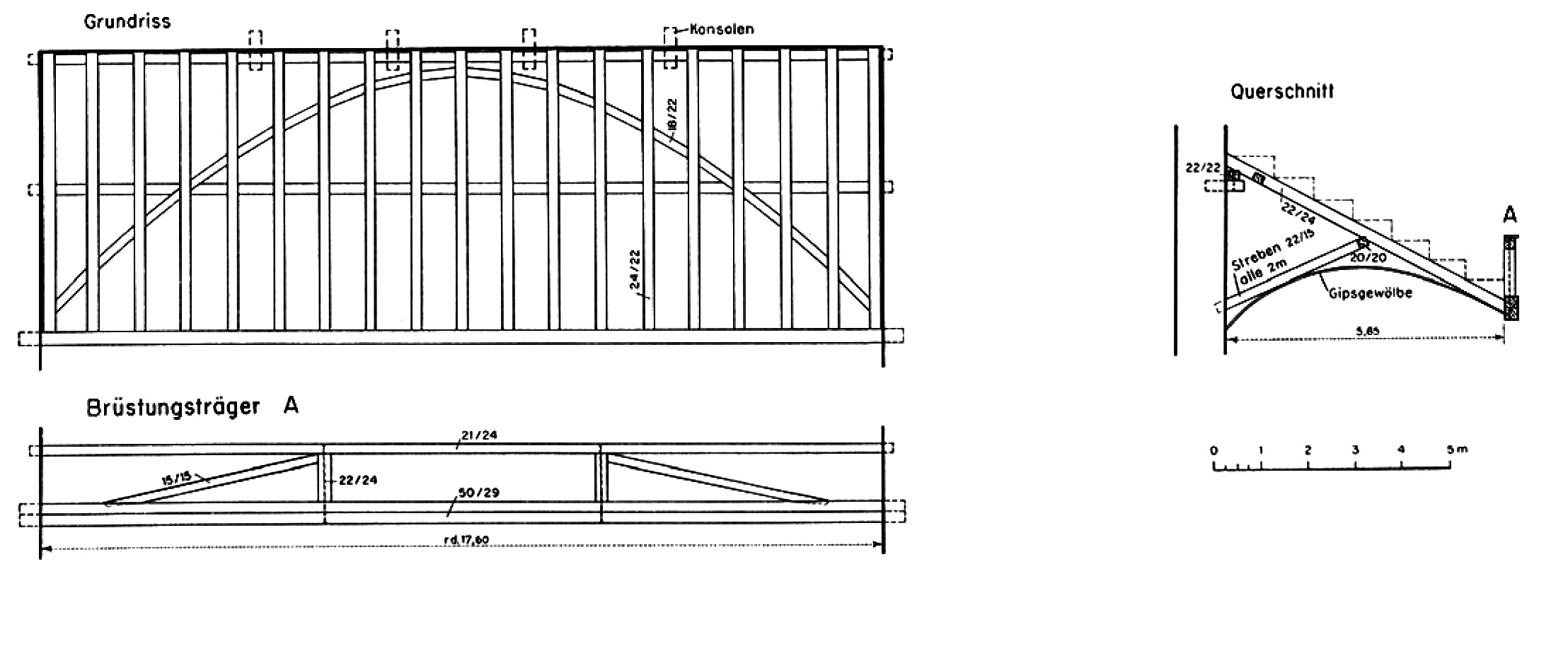 Kirche Wädenswil, Emporenkonstruktion (aus: SBZ 23/1959, S. 361)