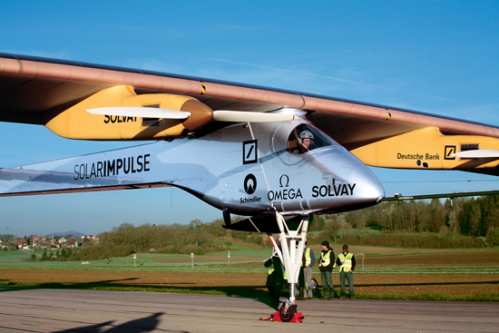 Cockpit und Motorgondeln bestehen aus einem speziellen Polyurethanschaum. (Foto: Solar Impulse)
