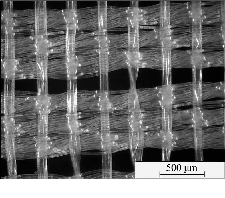 Makroaufnahme eines gewobenen Prototyps. (Foto: Empa; Textile Research Journal 2012, Bd.82(9), S. 864 874, Reto Pieren)