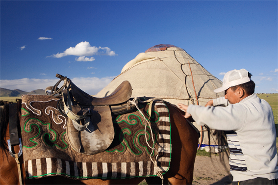 Shyrdak als Satteldecke. (Foto: Francesca Giovanelli)