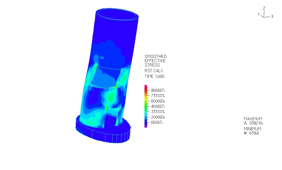 Spannungen infolge Erdbebenlast in x-Richtung: N/m².
