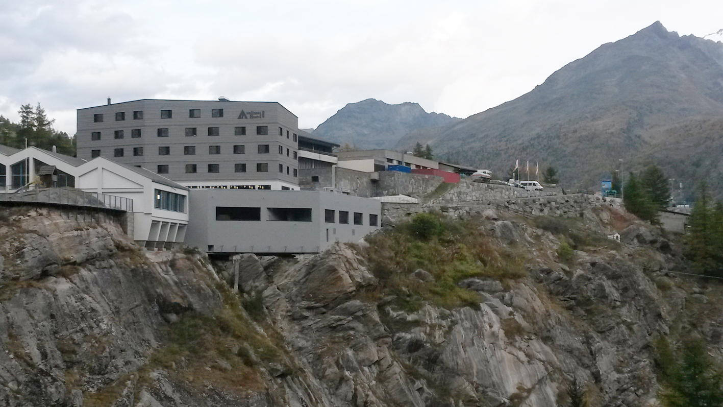 Ansicht von der Brücke über die Fee-Vispa aus