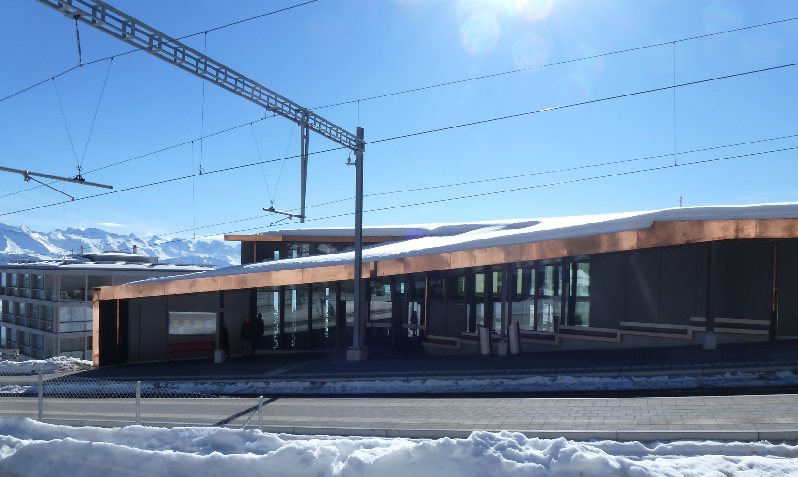 Letztes Puzzleteil im Gestaltungsplan: Das Bahngebäude der Rigi-Vitznau-Bahn. (Foto: Tina Cieslik)