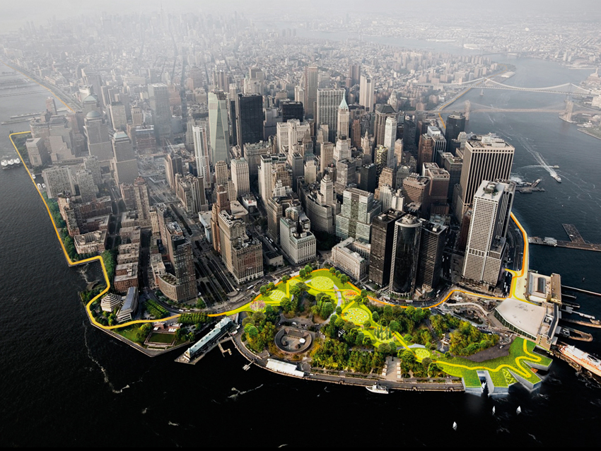Das Problem als Chance: «Dryline» von BIG Bjarke Ingels Group in New York. (Bild: Projektverfassende)