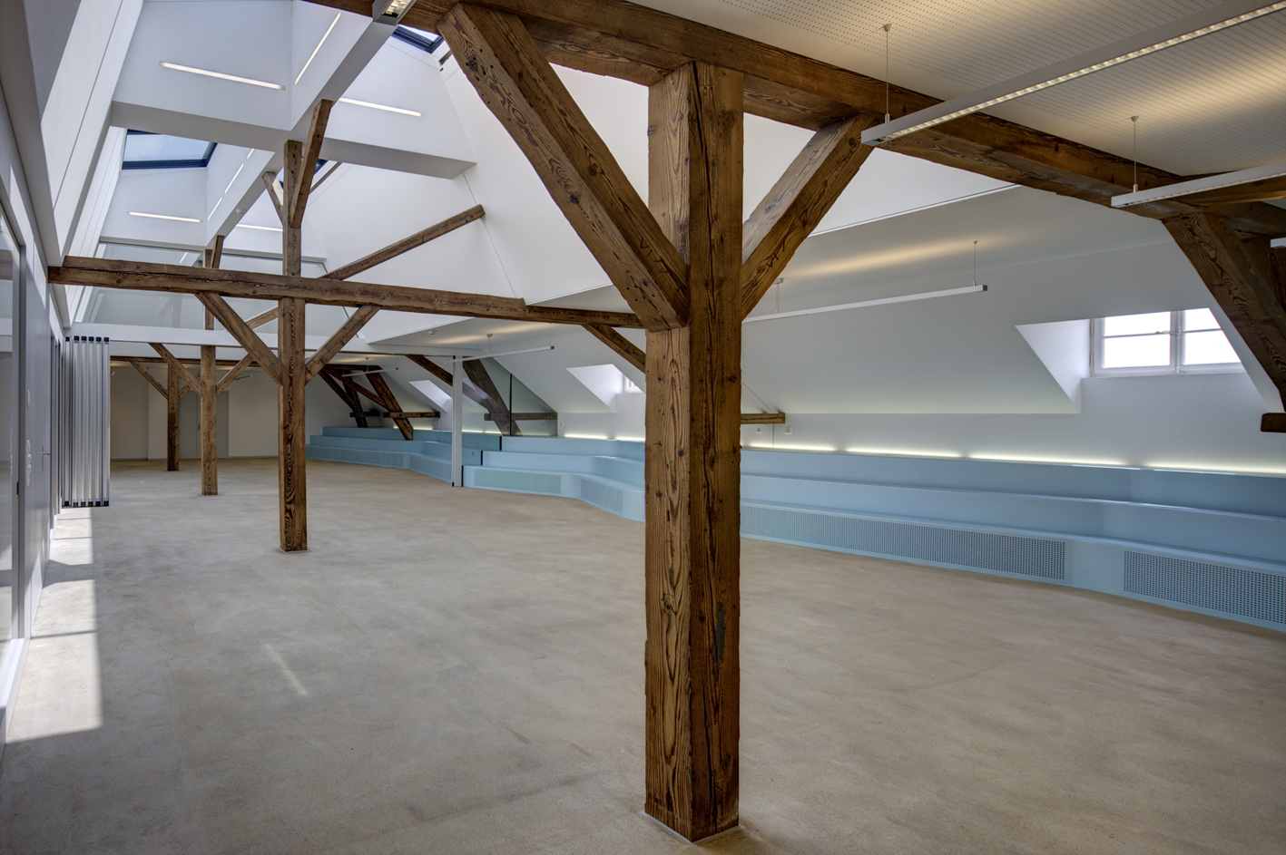 Instandsetzung Grosses Länggassschulhaus, Bern. Ausgebautes Dachgeschoss