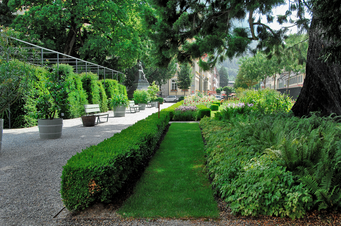 Der Mammutbaum im Fontanapark, ein Zeuge aus dem 19. Jahrhundert, blieb erhalten. (Foto: Hager Partner AG)