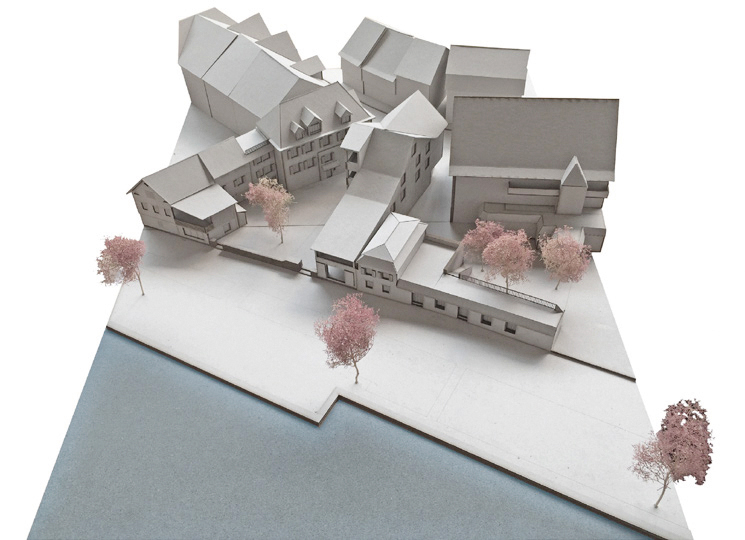 1. Preis Architektur: Der eigenständige Ersatzneubau interpretiert die Kammerung der Grundrisse und die dreiteilige Volumengliederung des historischen Bestands neu. (Bild: Projektverfasser)