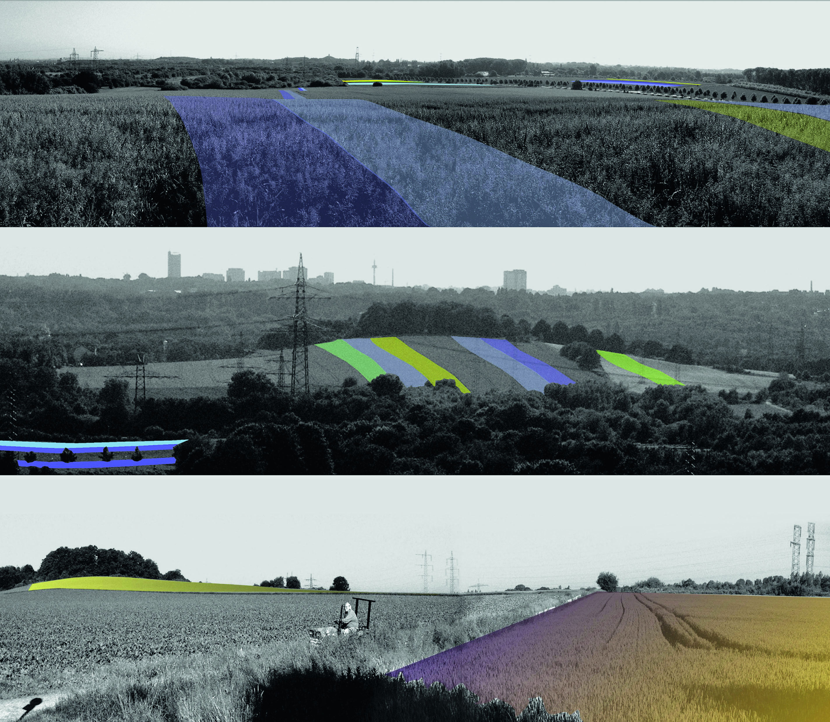 Viste prospettiche dei dettagli degli interventi nelle diverse fasi temporali del programma (Immagini: Paolo L. Bürgi)