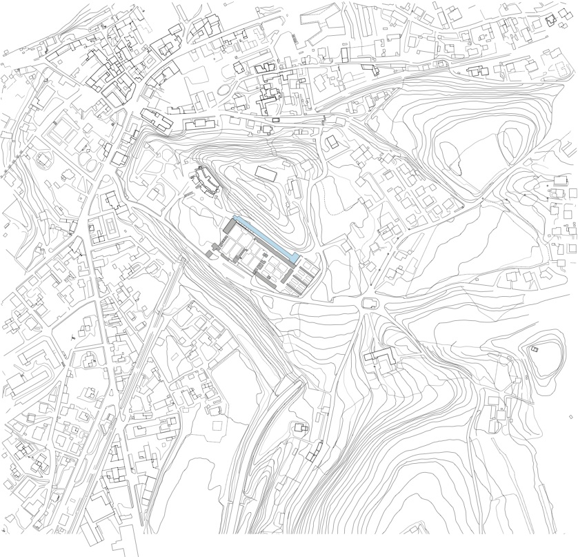 Posizione del cimitero di Induno Olona. (Cartina: Abdarchitetti Botticini, De Appolonia e Associati)