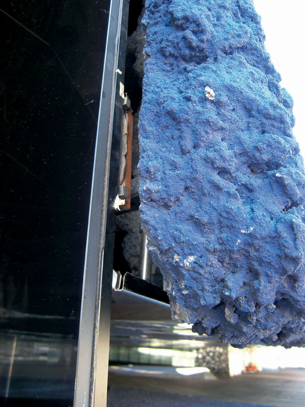 Herzog &amp; de Meuron, Forum de La Cultura, Barcellona, dettaglio della stratigrafia dell involucro. (Foto: K. Gasparini)