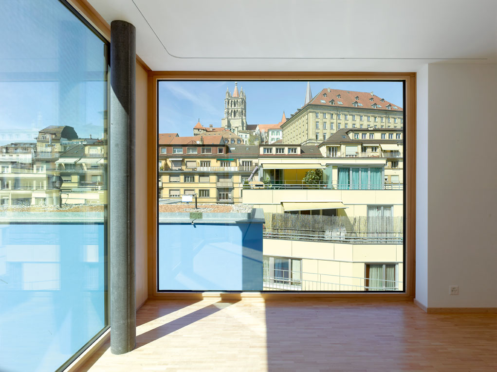 Vista dall'interno all'esterno. (Foto: Thomas Jantscher)