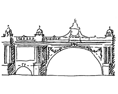 «Ponte-palazzo » sul Tamigi premiato per la sua bellezza nel 17° secolo.