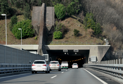 Entrata della galleria a Melide, 1967. (Foto: Paolo Fumagalli)