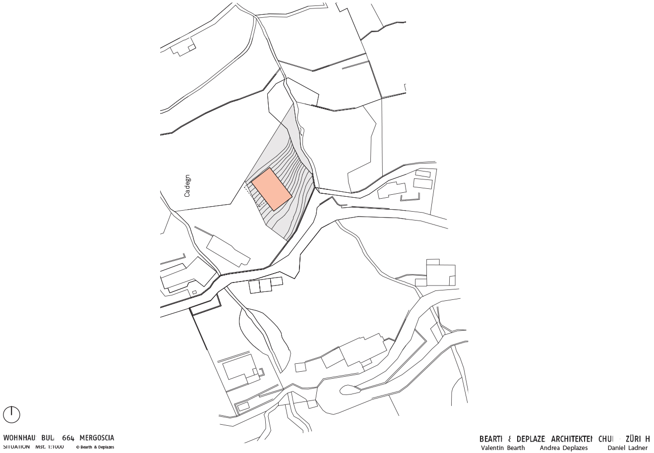 Situazione. (Pianta: Bearth &amp; Deplazes)