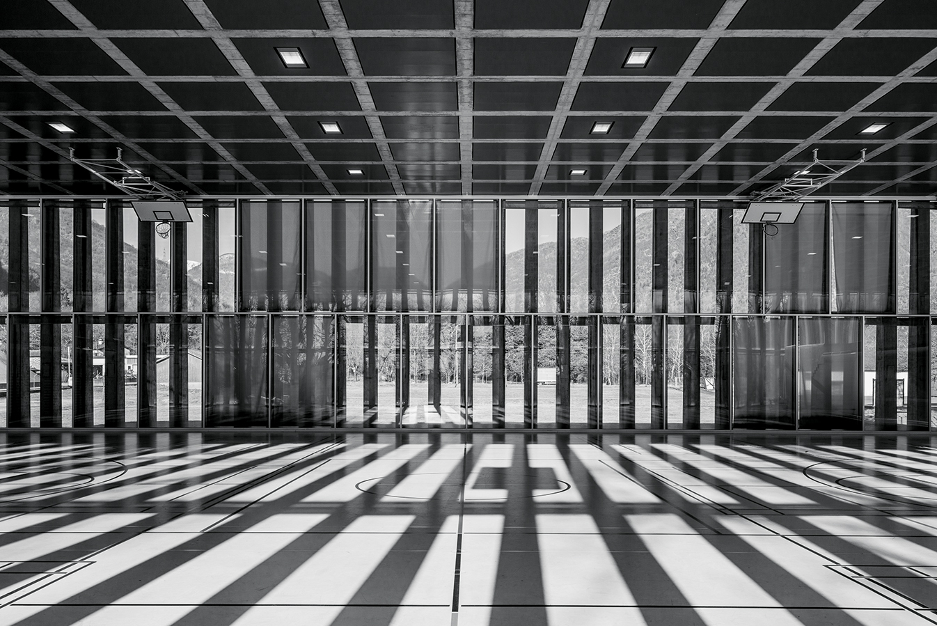 Interno della palestra di Losone (Foto: Marcelo Villada Ortiz)