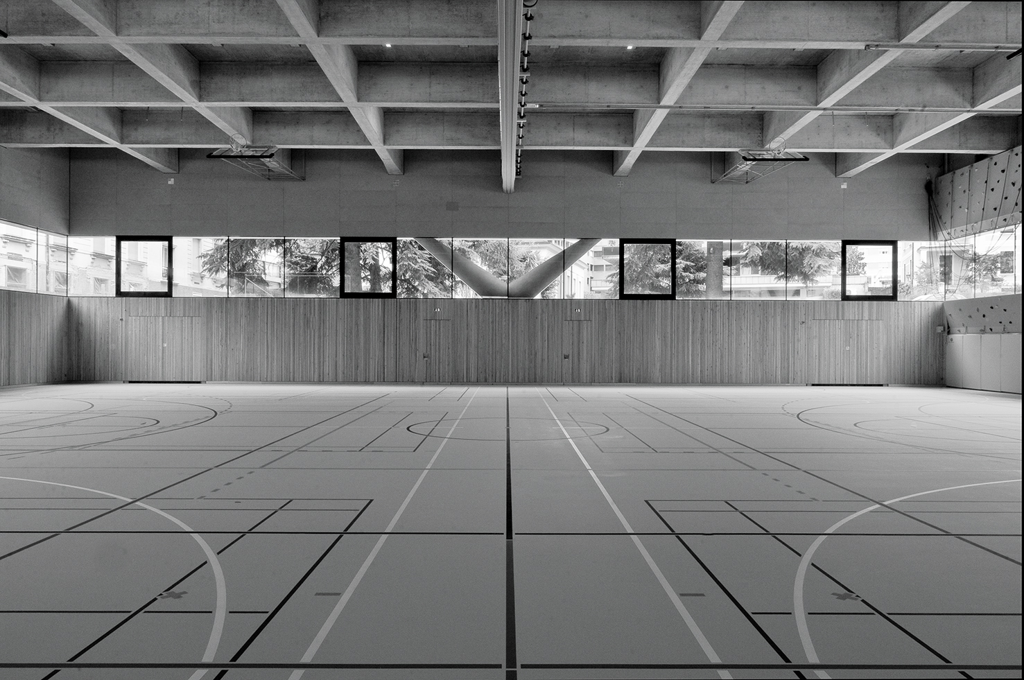 Interno della palestra di Chiasso (Foto: Marcelo Villada Ortiz)