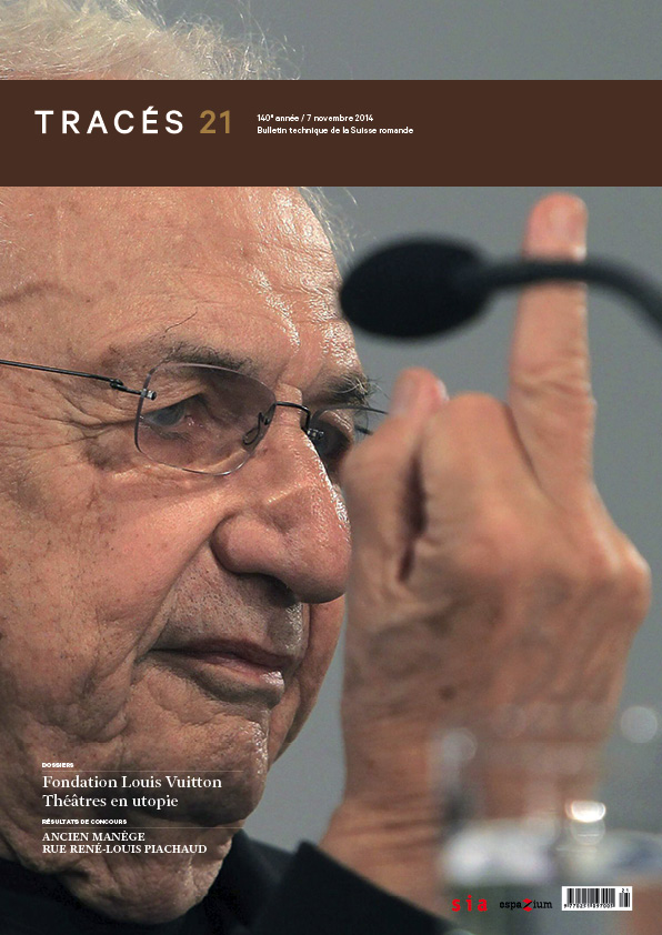 Copertura di Tracés 21/2014: La risposta di Franz Gehry a coloro che gli rimproverano di fare dell architettura spettacolare, in occasione dell assegnazione del «Premio Principe de Asturias» delle arti del 2014. (Foto: Keystone /EOA / J.L. Cereijido)