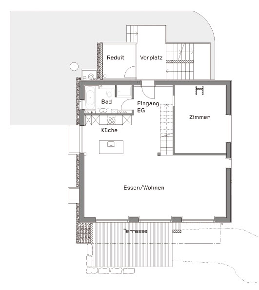 Grundriss Erdgeschoss, Mst. 1:200