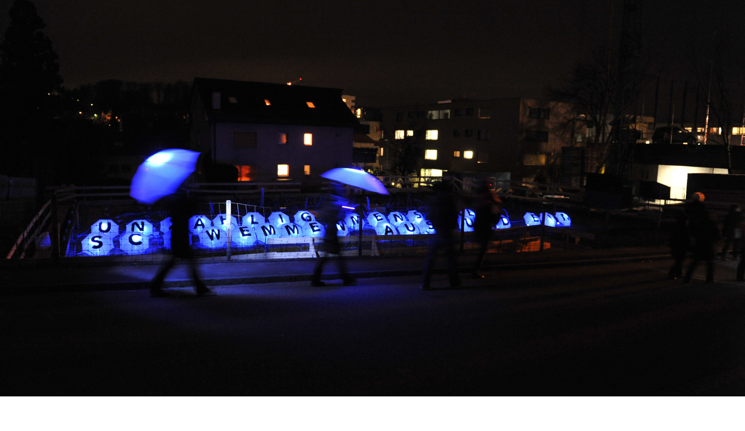 Installation auf dem Parcours.