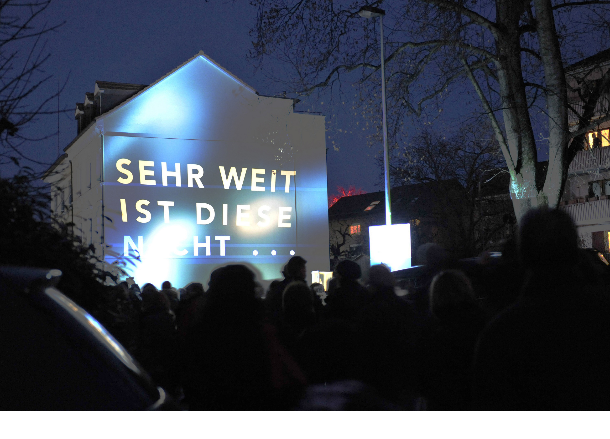 Fassadenbespielung auf dem Parcours.