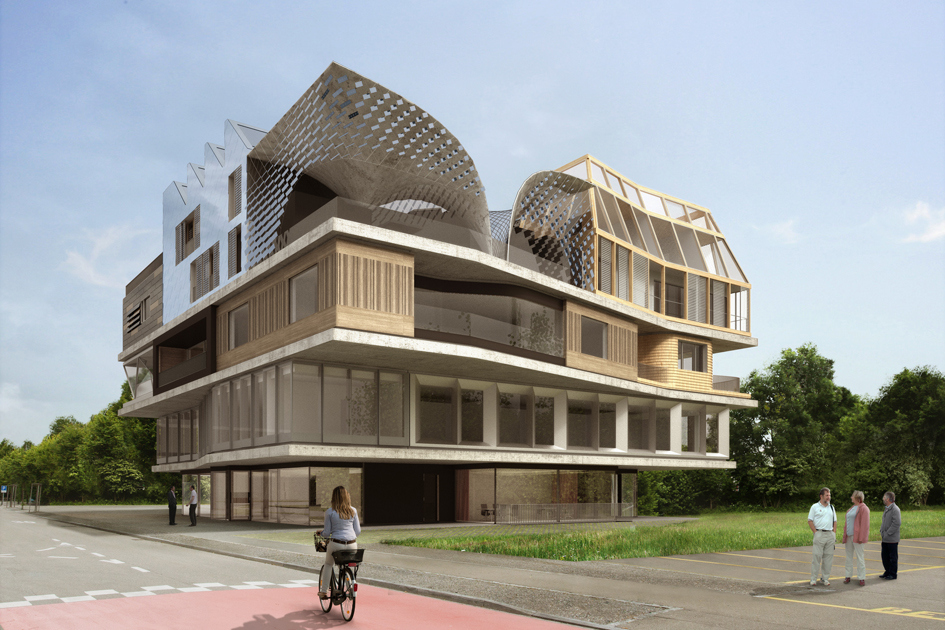 ... und mit einem dicht bebauten Oberdeck. (Bild: Empa, Gramazio &amp; Kohler)