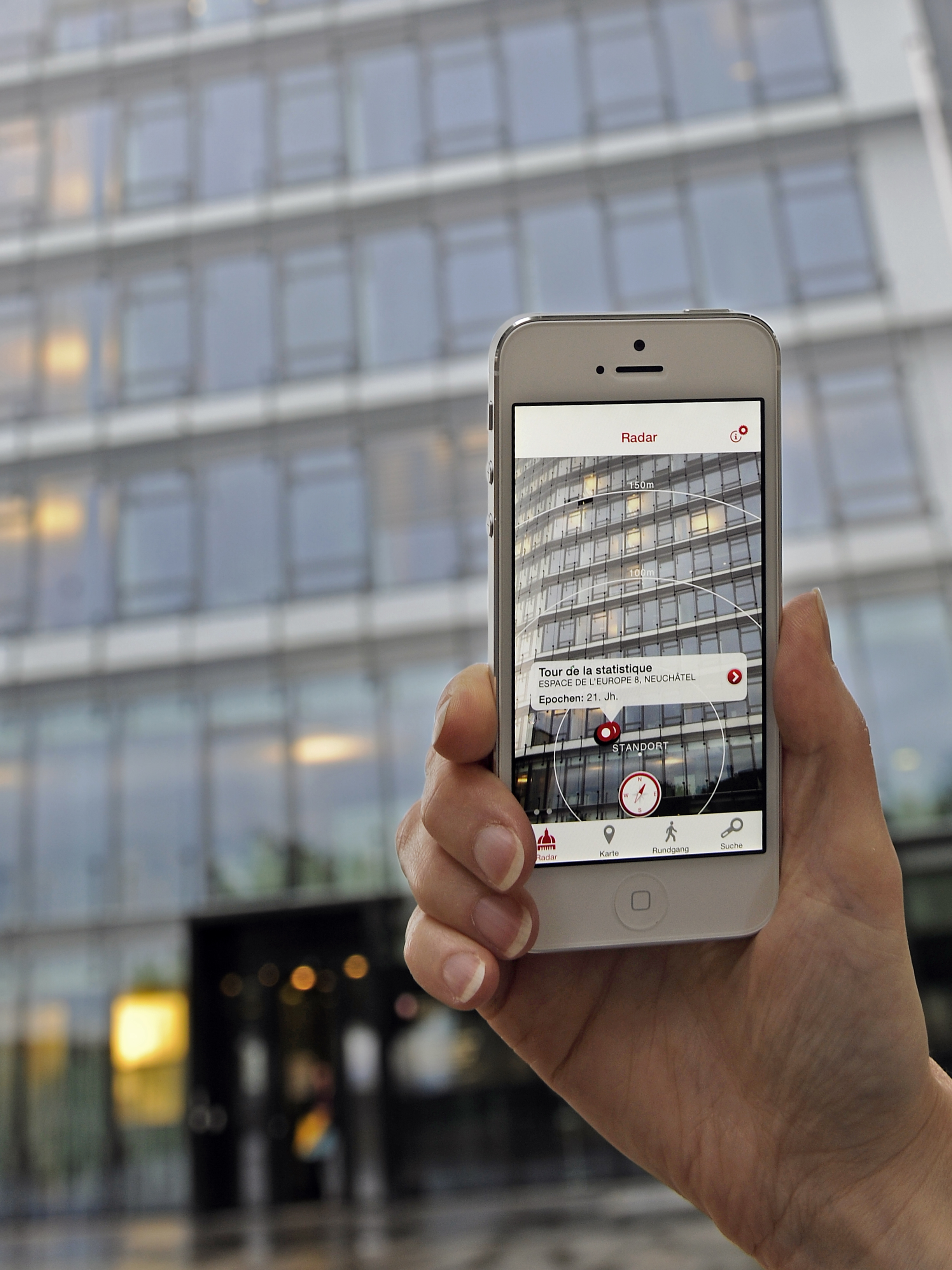 «Swiss Art To Go», die neue App für Architektur von der Gesellschaft für Schweizerische Kunstgeschichte GSK. (Foto: Reno Sterchi)