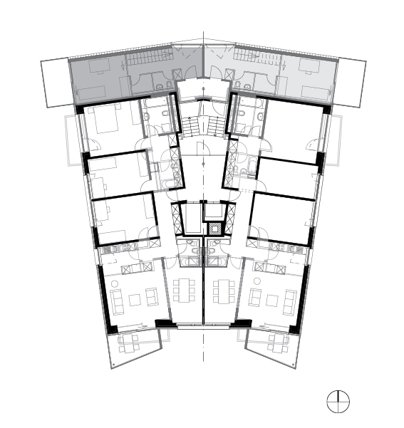 Grundriss Hochhaus Weberstrasse