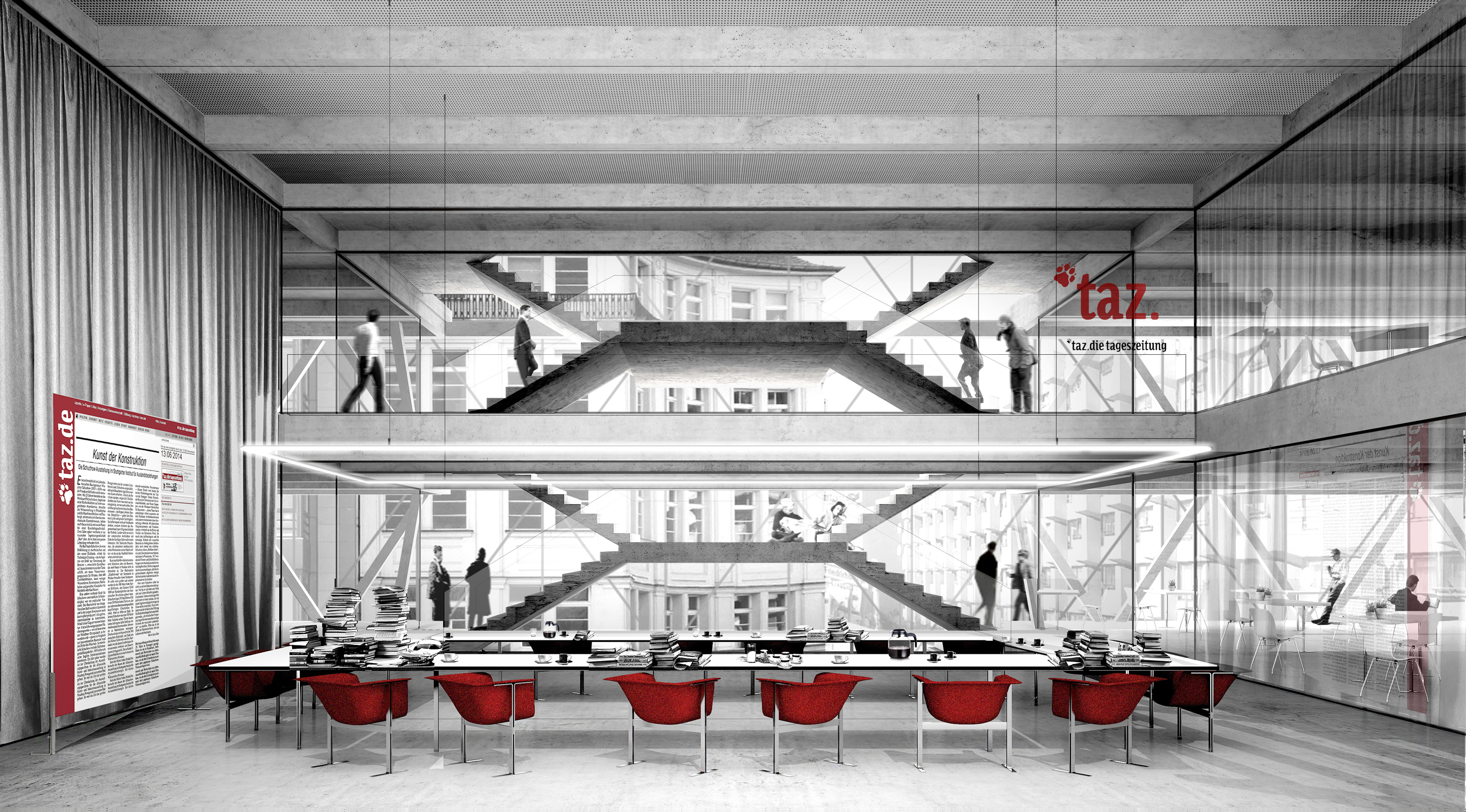 Innenansicht. (Visualisierung: E2A Architekten)