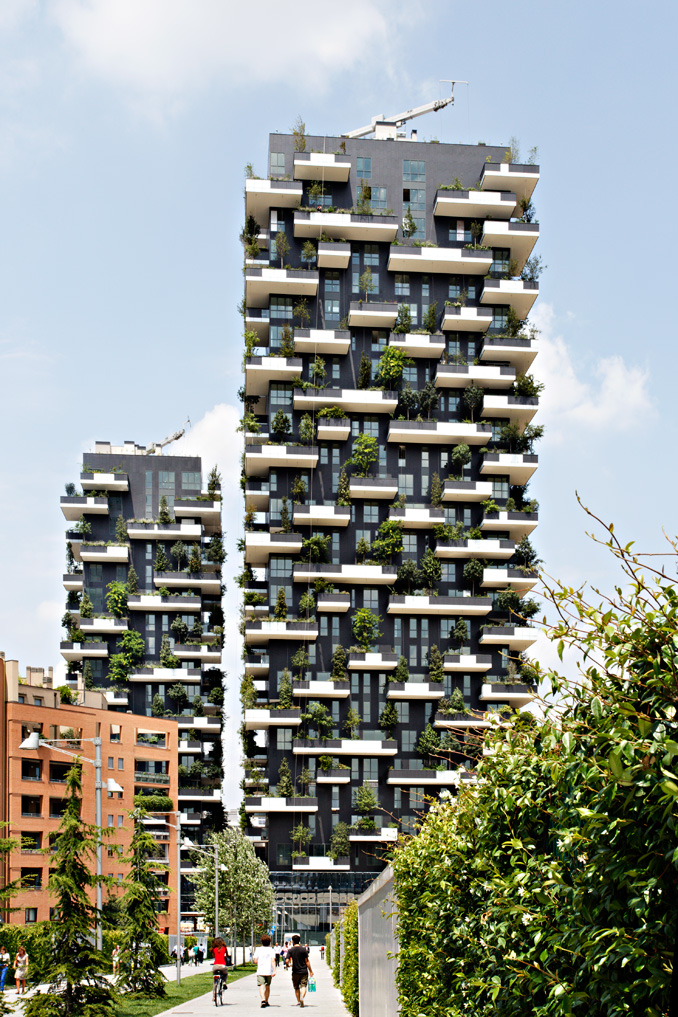 Siegerprojekt: Bosco Verticale, Mailand. Architekten: Boeri Studio. (Foto: Kirsten Bucher)