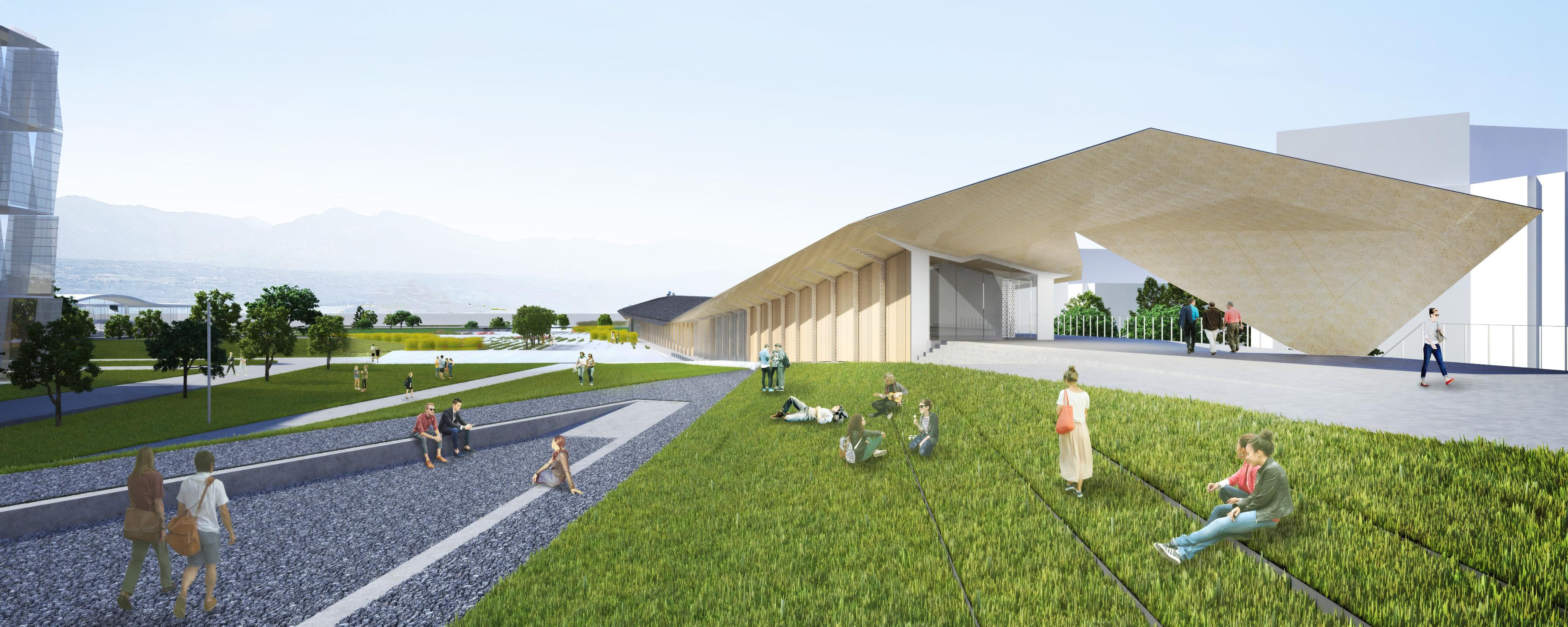 (Visualisierung: © 2015 Kengo Kuma &amp; Associates)