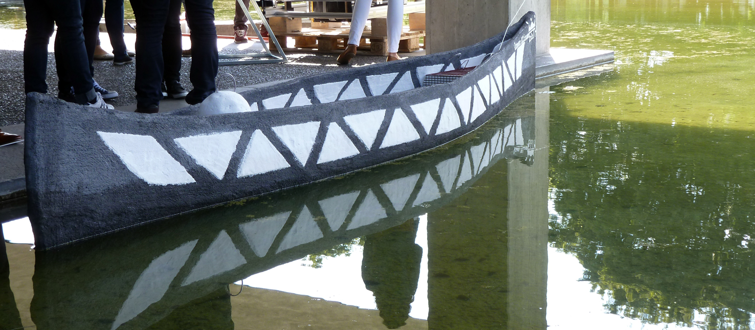 Queen ElisamEsh TH: Die weisen Flächen bestehen aus Aerogelbeton, die grauen aus Blähglasbeton