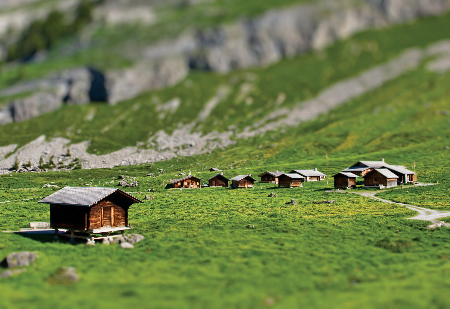 Die Maiensässe auf der Berner Engstlenalp zieren das Titelblatt des Buches.