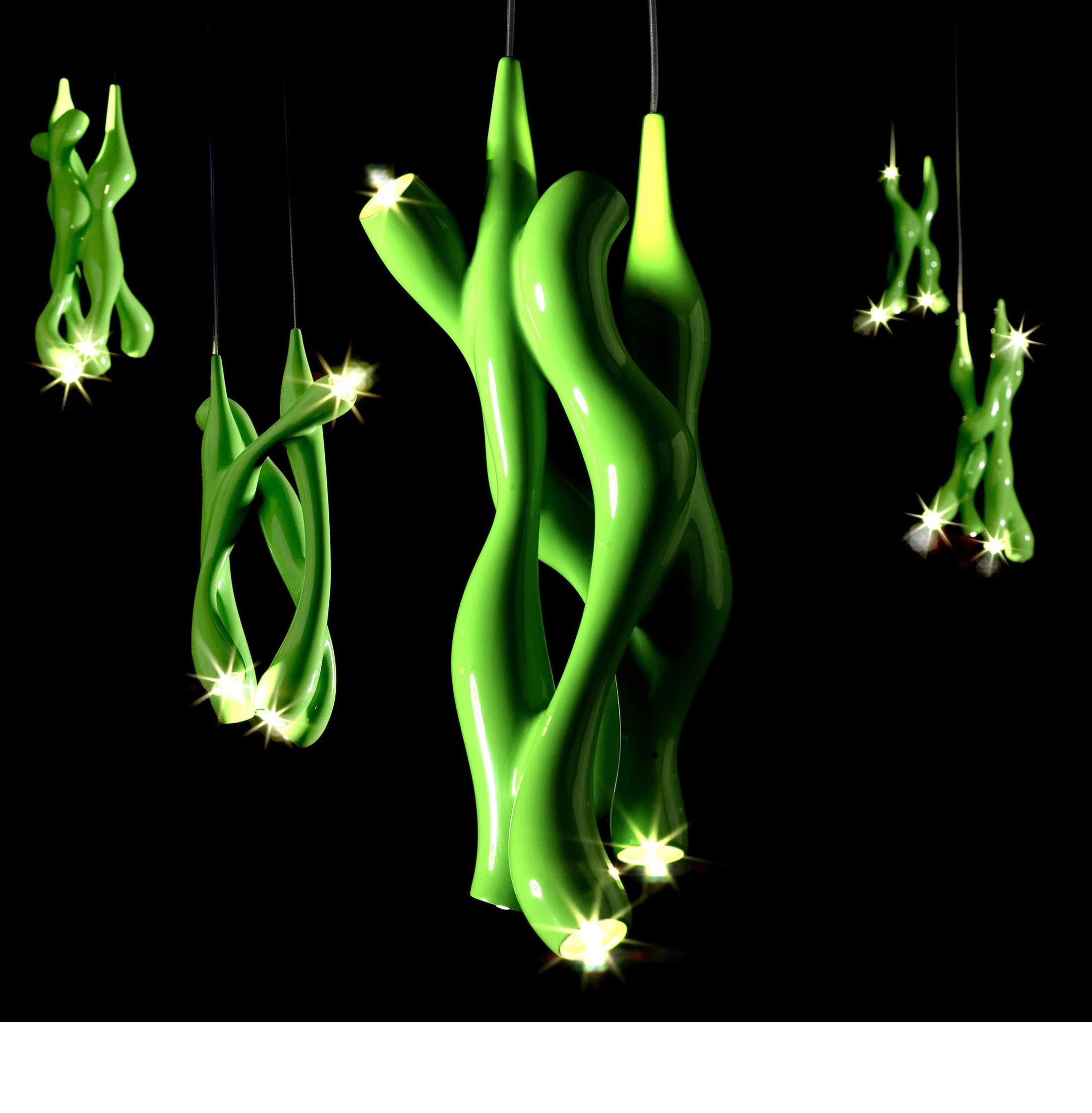 Lionel T. Dean: «Tuber Lamp», Material: SLS/Nylon, Hersteller: FutureFactories, UK.