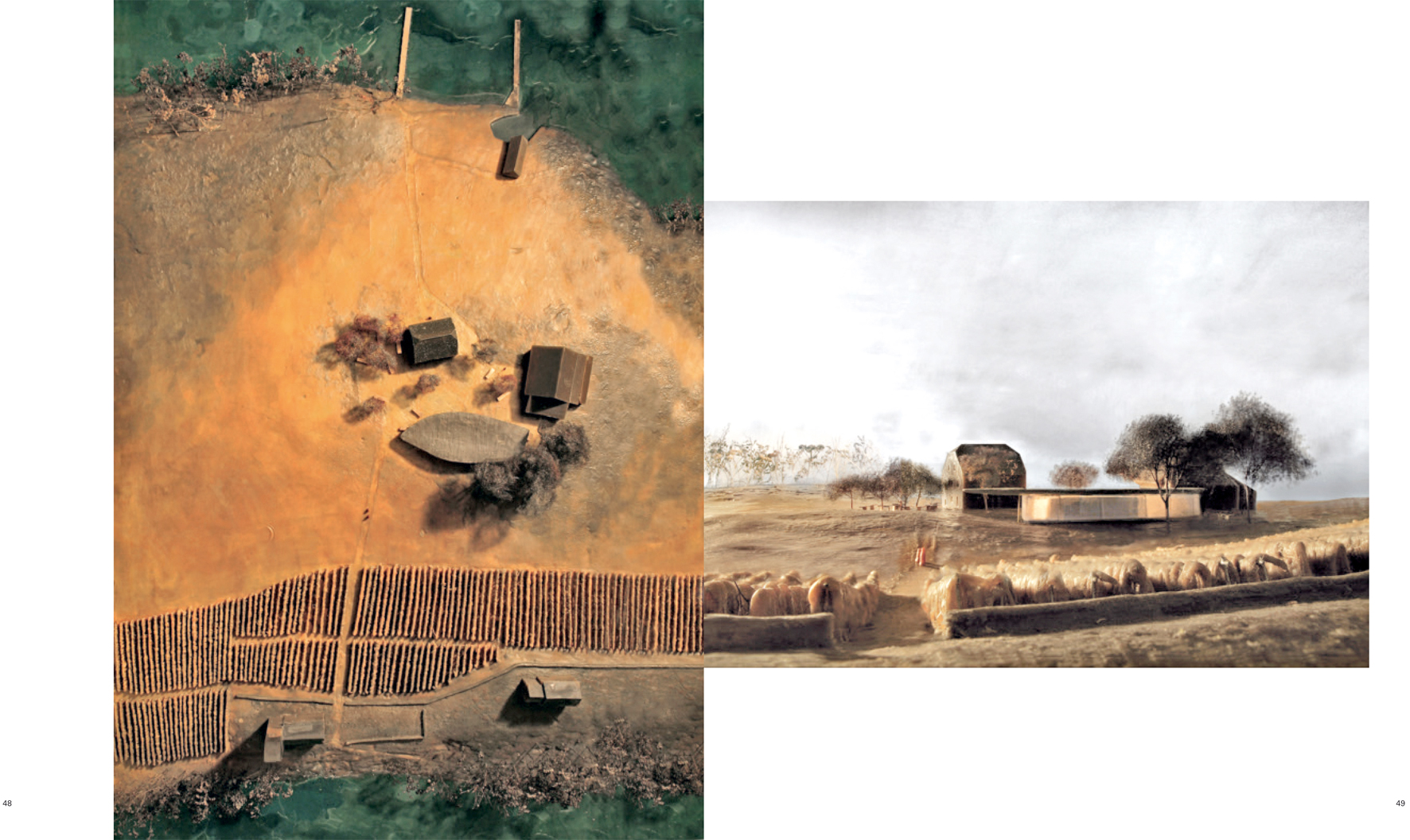 Modellbild des Projekts auf der Insel Ufenau. In seiner Ausdruckskraft erinnert es an Gemälde von William Turner oder Caspar David Friedrich. (Bild: Scheidegger &amp; Spiess)