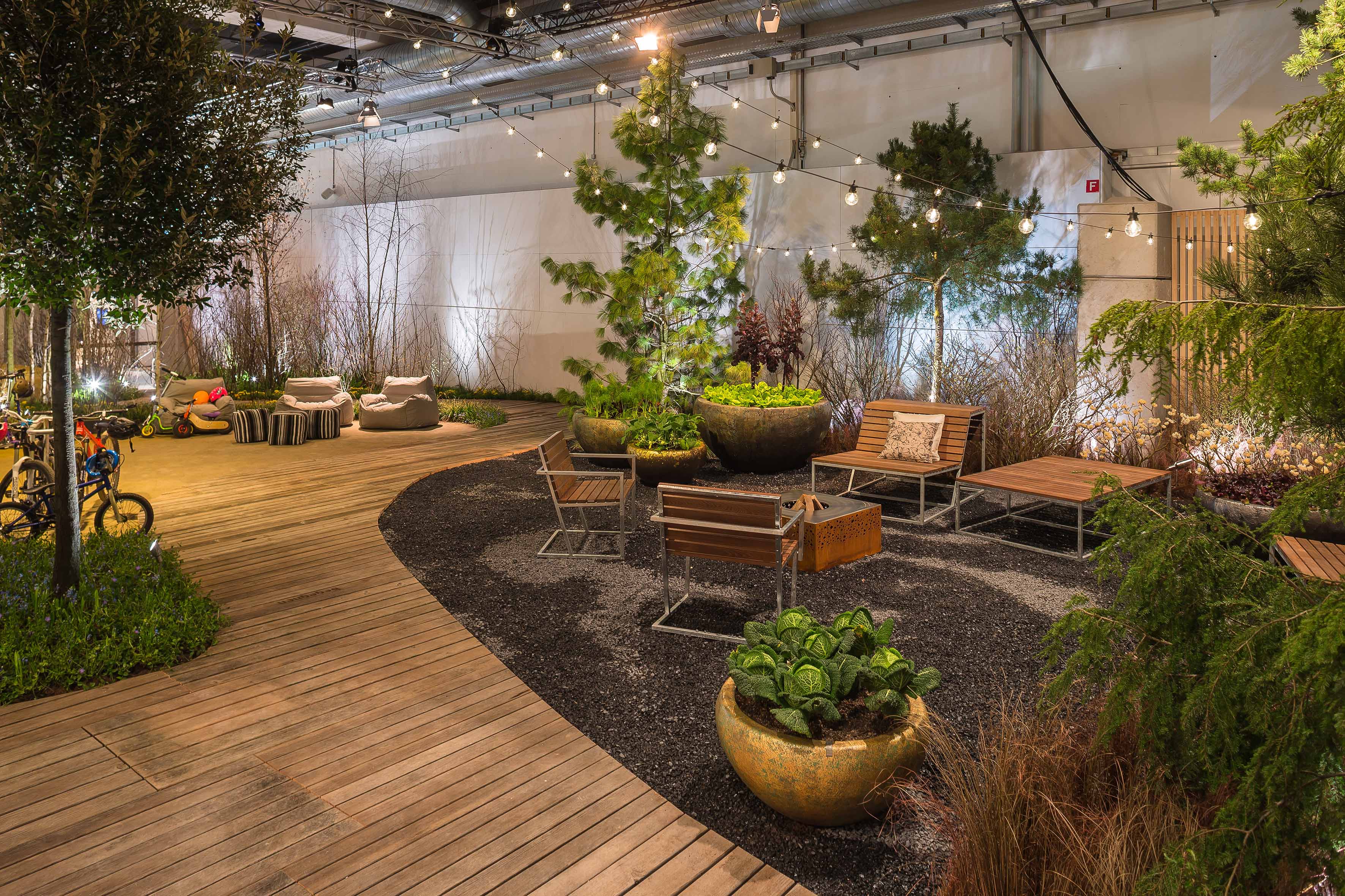 Giardina Gold Award 2015, Kategorie Sonderschau Garten: Innenhofprojekt «Treff.Hof» von Les Urbanistes (Foto: Giardina)