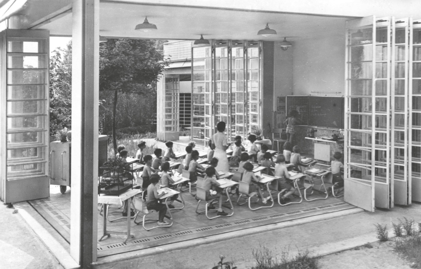 Un pavillon de classes de l’école de plein air de Suresnes, de Eugène Beaudouin et Marcel Lods (1931-1934)