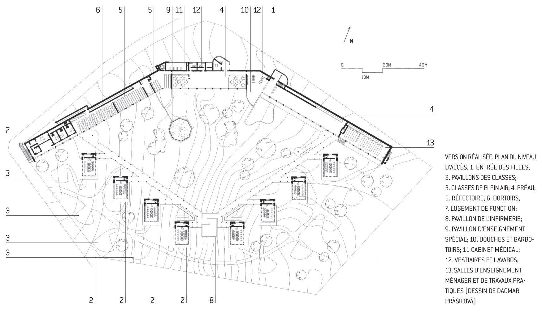 Plan de l’école de plein air de Suresnes