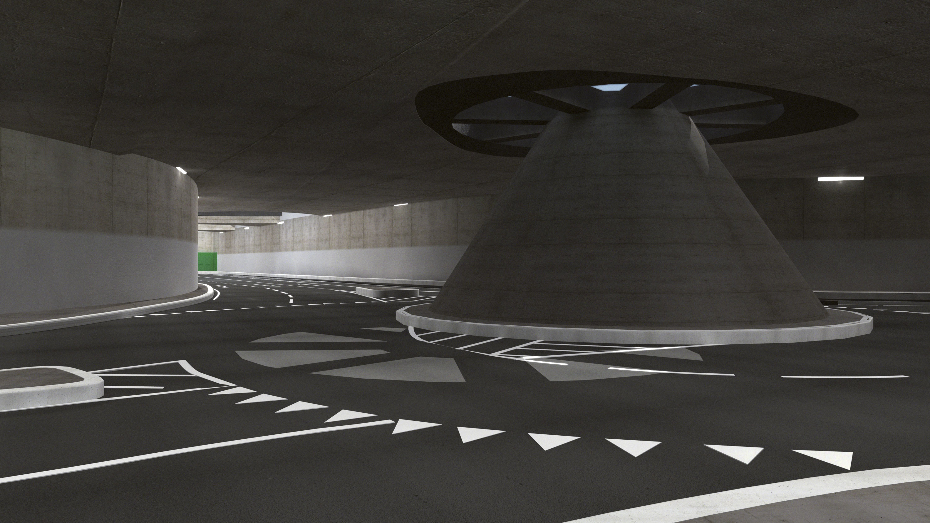 Image de synthèse du futur giratoire souterrain de St-Léonard