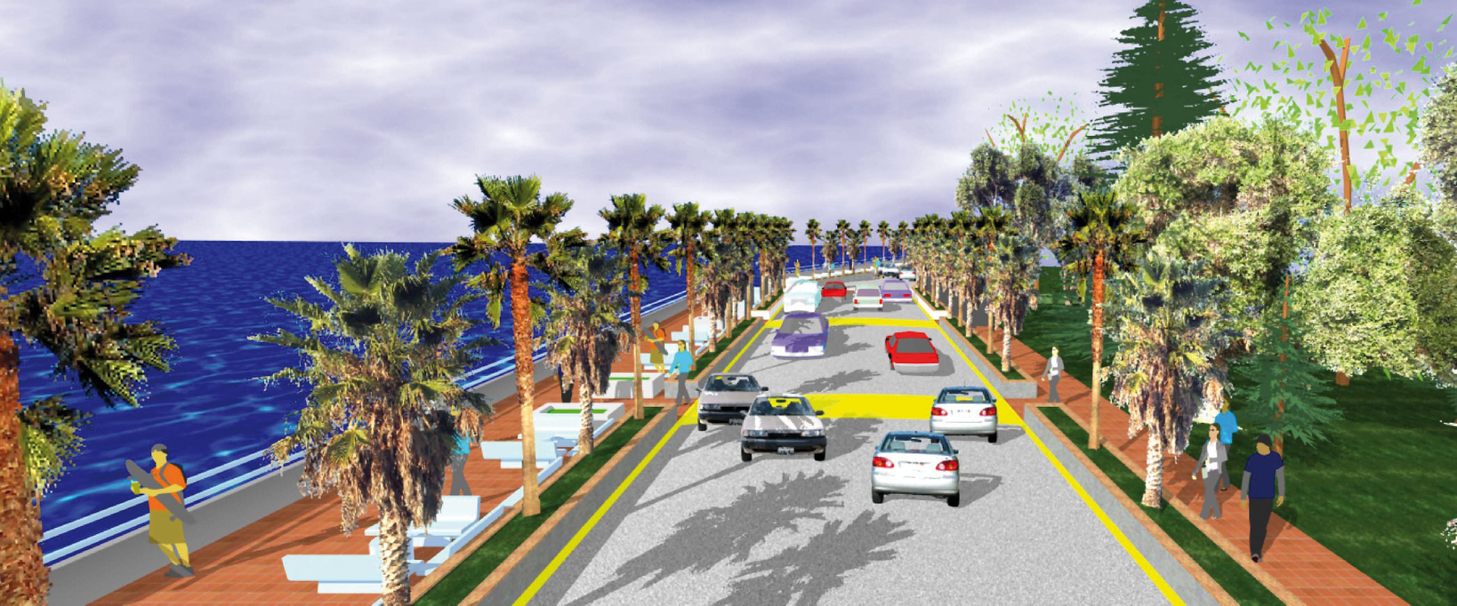 Représentation virtuelle du projet de nouveau quai maritime