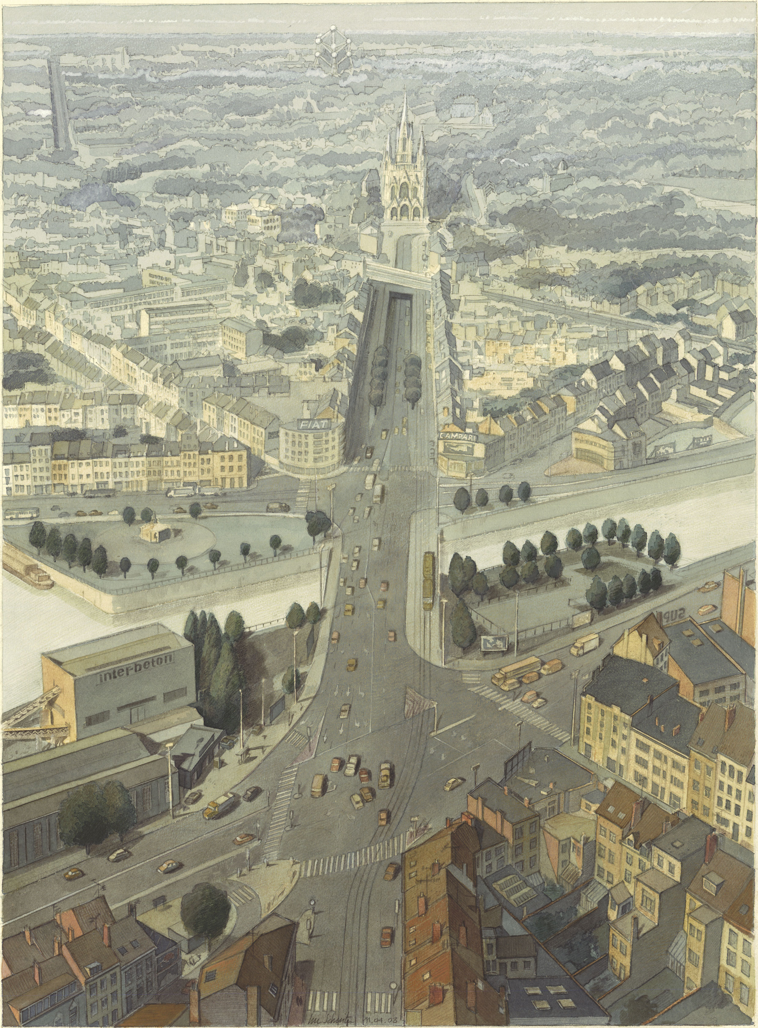 Vue de Laeken en 2000